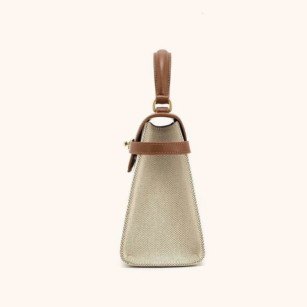 2025 Trapezoidal Leather Women's Versatile Fashion Niche Handbag Denim Blue Tote Bag Small Crossbody Bags