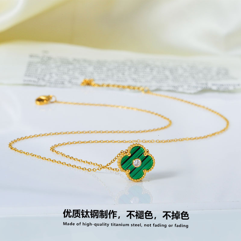 Hot Selling Four-Leaf Clover Necklace, Two-Way Wear, High Version for Women, V Gold Craftsmanship, Non-Fading, Versatile, High-End Feel Jewelry for Wo
