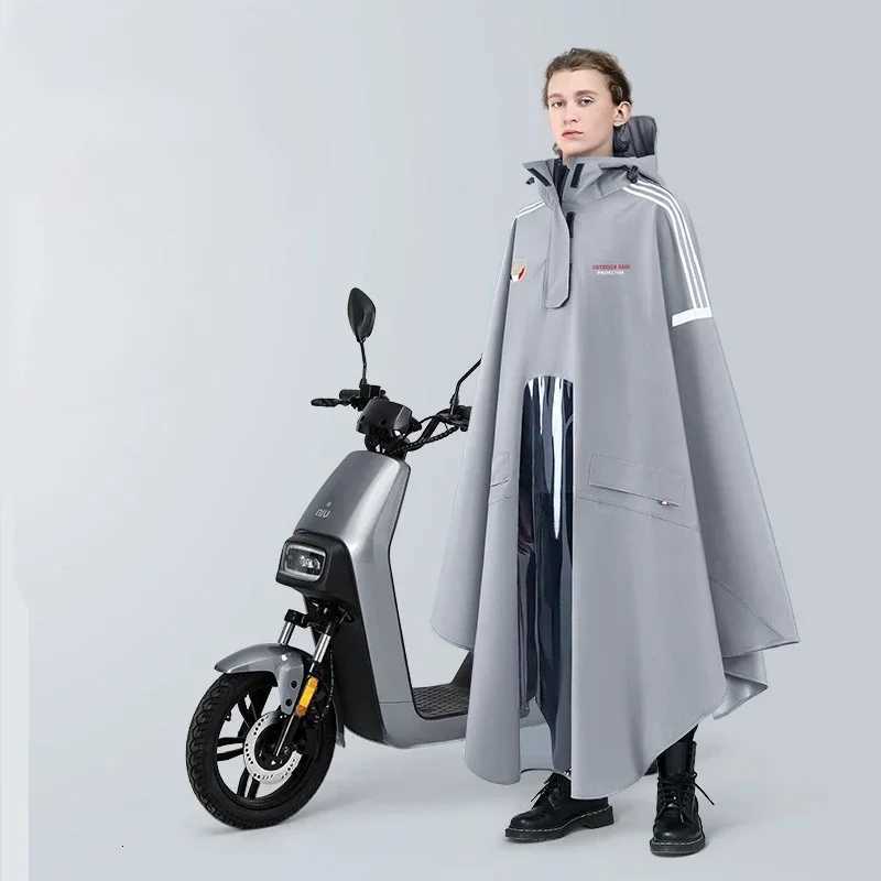 New Type of Raincoat for Electric Vehicles Thickened Pongee TPU Outdoor Motorcycle Poncho for Adults Y250814