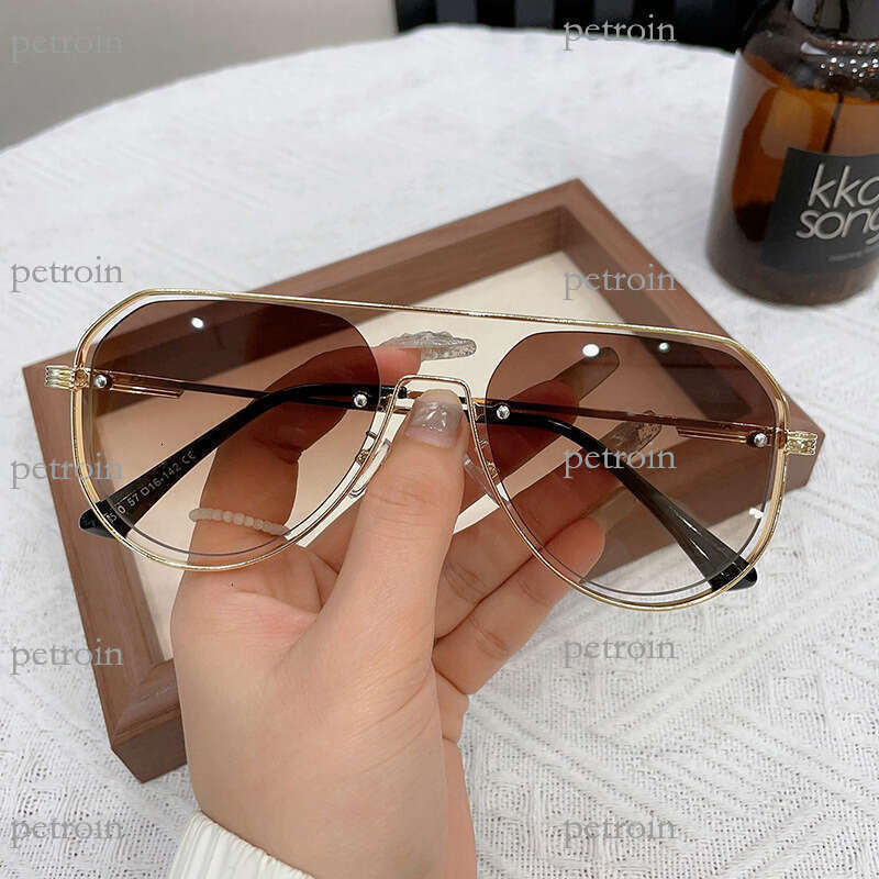 Modern New Style Toad Frame Double Bridge Trendy Unisex Driving Casual Sunglasses