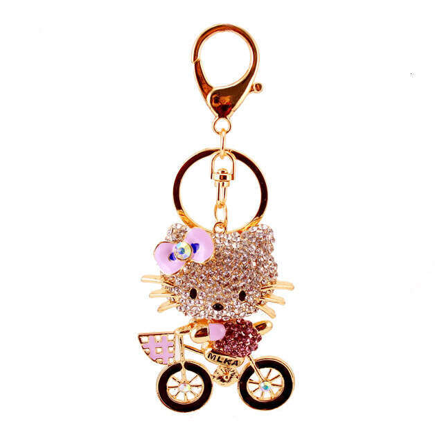 Creative Car Cute Riding Kitten Animal Keychain Bag Pendant Gift for Girlfriend 131