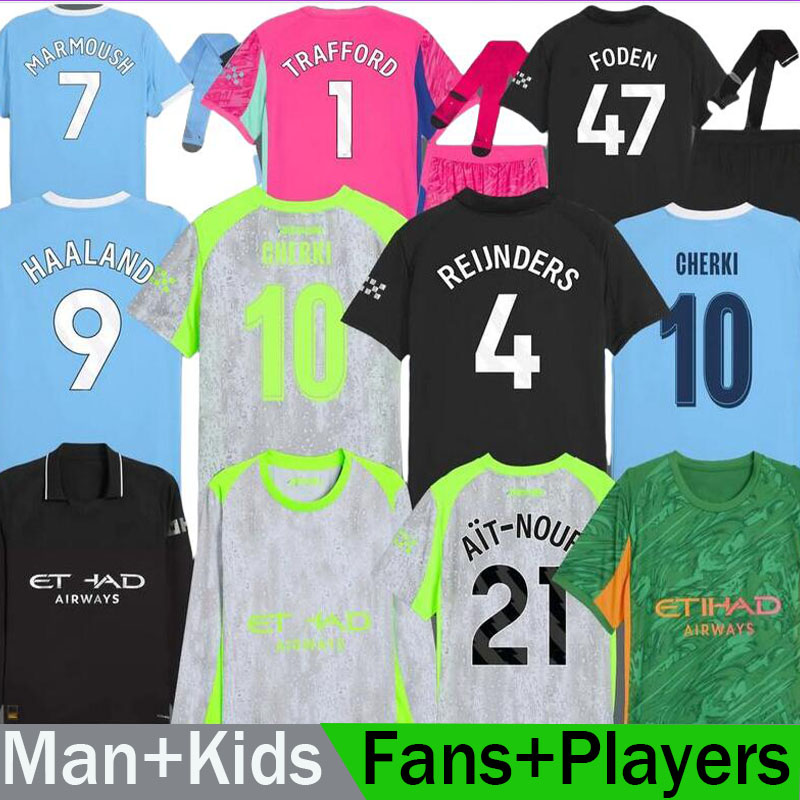 Man City 25 26 HAALAND soccer jerseys FODEN MARMOUSH DOKU MARMOUSH KOVACIC GVARDIOL DE BRUYNE MATHEUS N. football shirt men kids kits goalkeeper pink