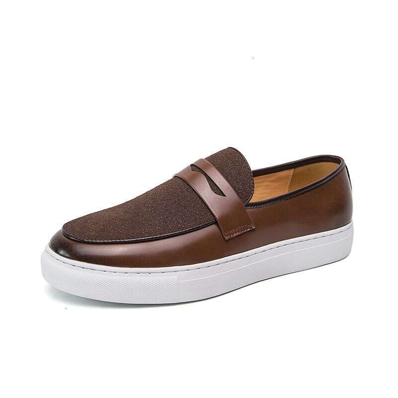 Trendy British Style Leather Shoes For Men In Summer 2025, New Breathable And Vatile Casual Men's Shoes, Low Top