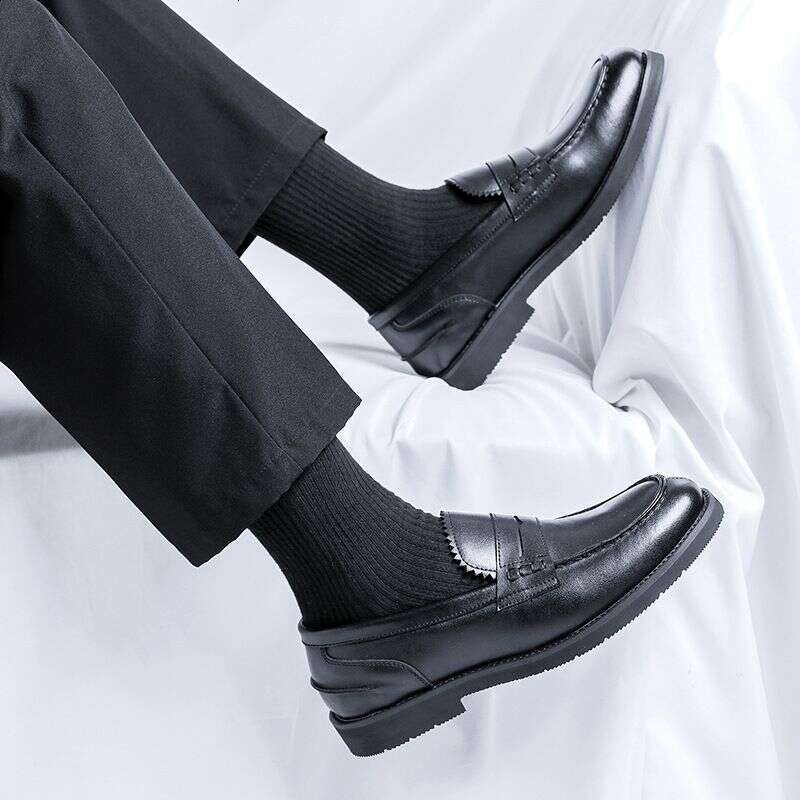 Step On Loafers, Lazy Men's Business Casual Leather Shoes, Autumn British Style High-end Formal Men 66659-R