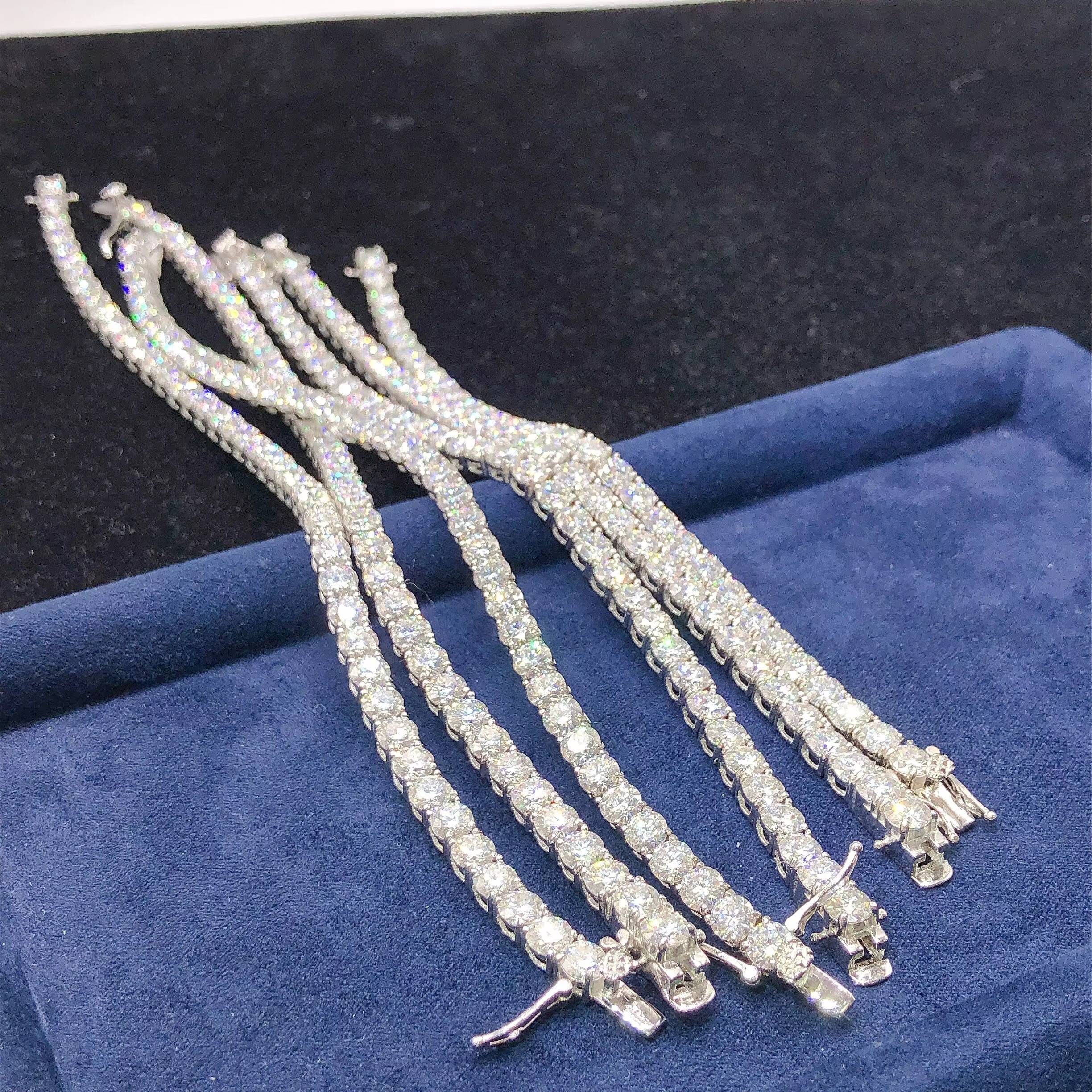 Hip Hop Moissanite Jewelry 5mm Bracelet Pass Diamond Tester Vvs Moissanite Tennis Chain in Stock