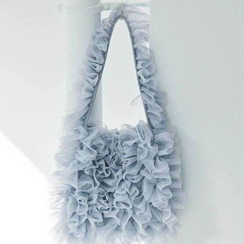 Summer Unique Personalized Chiffon Pleated Design Sense Support Large Capacity Ladies Bag