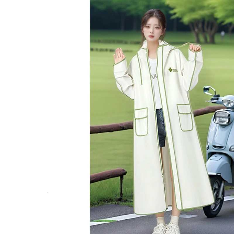 Men and Womens Raincoats Long Zipper-type Full-body Integrated Rainproof Electric Battery Car Special Weatherproof Poncho Y250814