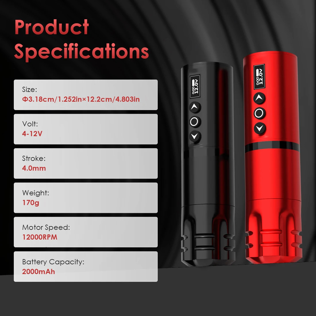 Wireless Tattoo Pen Machine Gun Rotary Prompt of forced start battery Smart Display Cordless supplies 250809