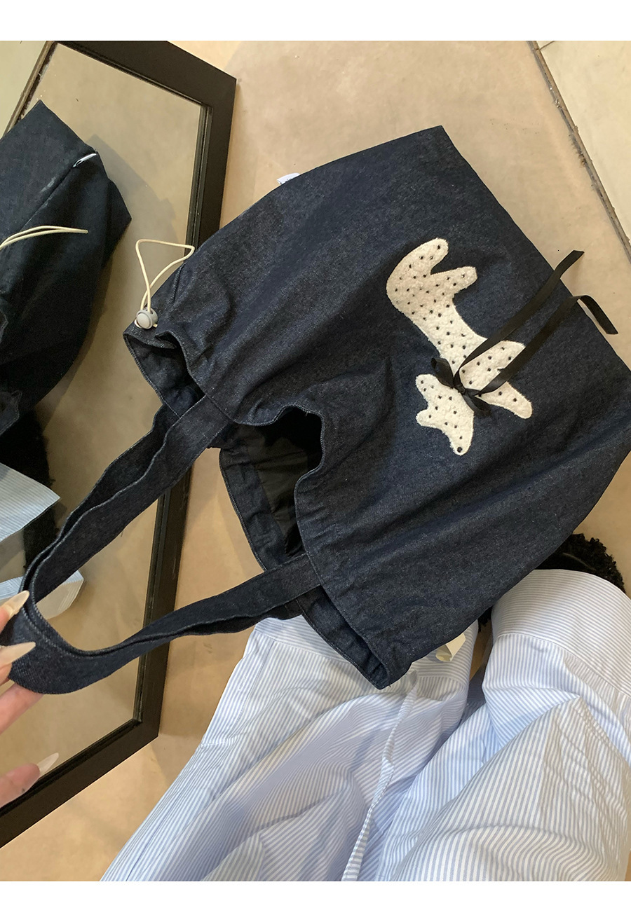 Autumn New Women's Shoulder Bag New Dyed Denim Canvas Bag Large Capacity Shoulder Bag Handbag Autumn New Designer Bag Women's Shoulder And A