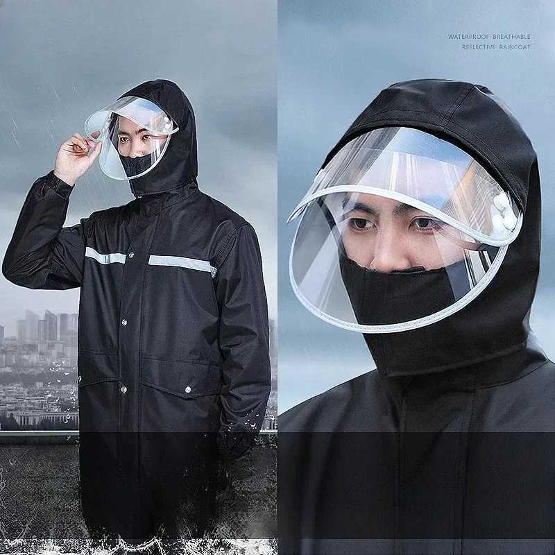 Raincoat and Rain Pants Set Adult Reflective Poncho Electric Car Takeaway Waterproof Motorcycle Raincoat Y250814