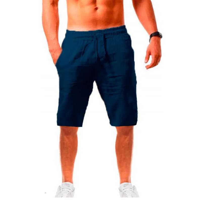 Summe Mens Linen Cotton Shorts Pants Male Breathable Solid Color Trousers Fitness Streetwear 3XL Y250814