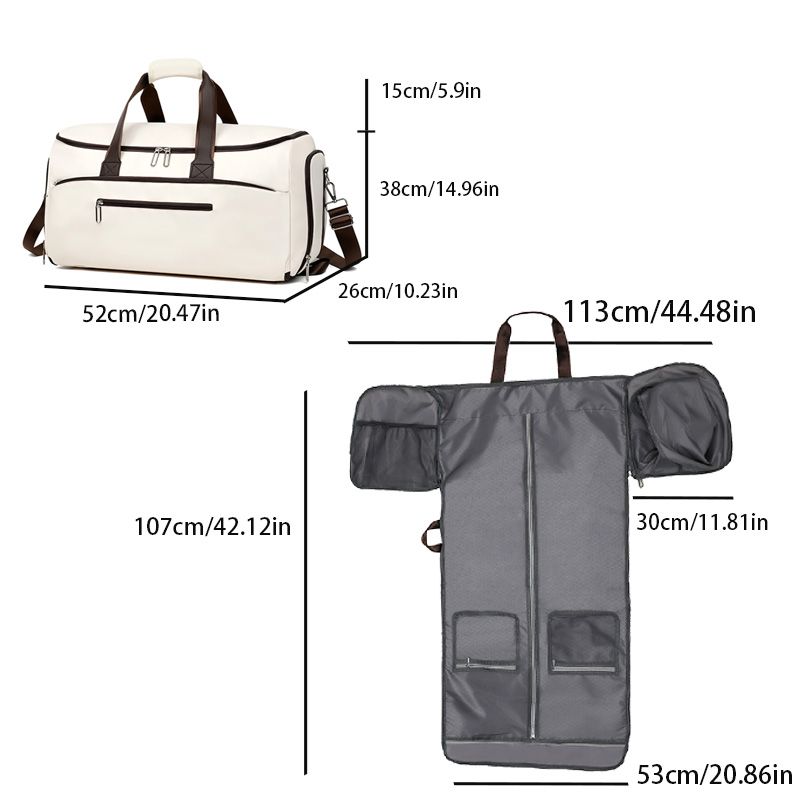 Travel suit bag - dual shoulder and dual mode for easy carrying, a great helper for travel storage