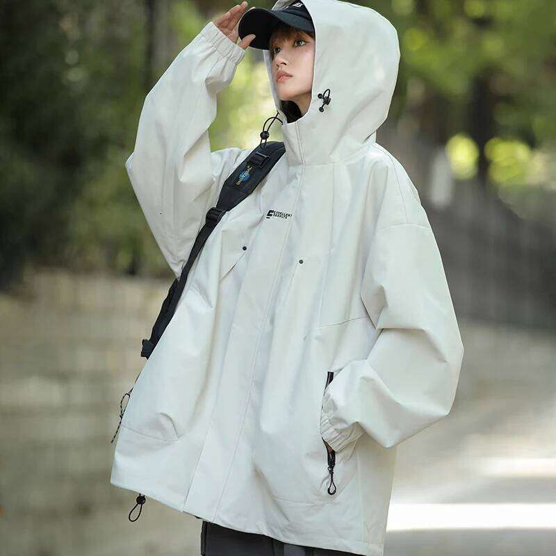 New Waterproof Hiking Women Windproof Sports Coat Hooded Windbreaker Jackets Men Outdoor Ride Climbing Running Jacket