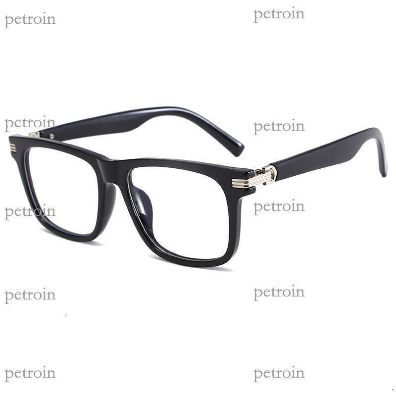 New Square Frame Optical High-End Feel Non-Prescription Fashion Trend Anti-Blue Light Glasses for Men