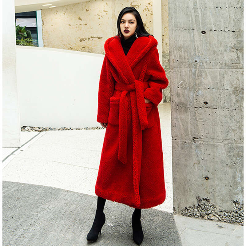 Plush Faux Fur Teddy Coat Women Parka Winter Wool Jacket Casual Large Size Long Teddy Jacket Female Thick Warm Hooded Outwear