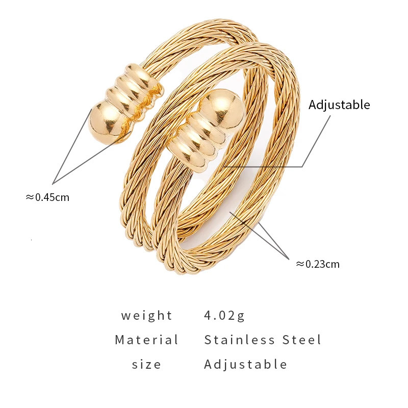 PAXA Unique n Vintage Adjustable Distorted Rings for Women Men Fashion Elegant Couple Wedding Party 2023 Jewelry Gifts 250811