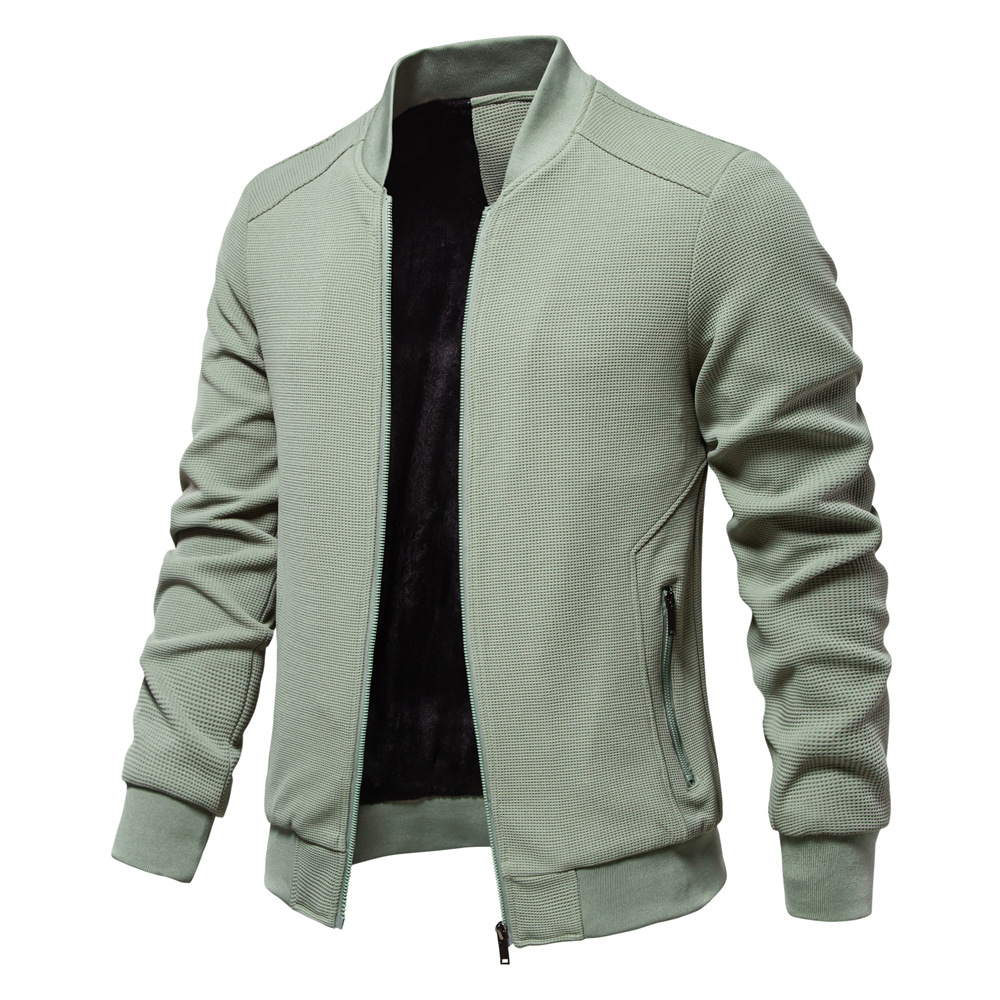 Designer jacket 2025 New Men's Stand Collar Jacket Solid Color Slim Fit Coat Casual Fashion Male Outerwea EUR size: S-2XL