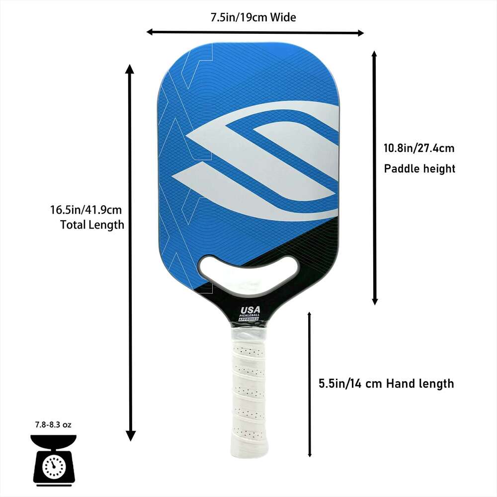 2025 High Quality Navy Blue Pickleball Paddle T700 Carbon Fiber PP Honeycomb Core Hot Pressing Molding Durable and Fashiona