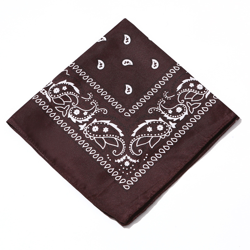 Bandanas 2025 Fashion Hip Hop Cotton Bandana Square Scarf 54cm Black Red Paisley Headband Printed For Women/Men/Boys/Girls