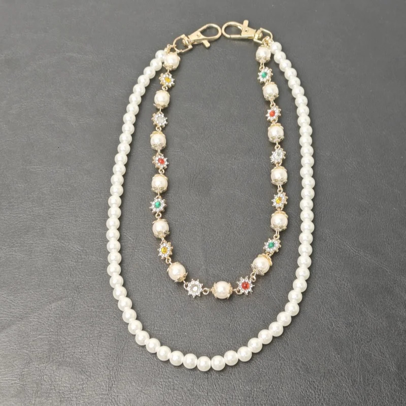 Salircon Exquisite Pearl Pants Chain Men Women Ones Waist Fashion Accessories Model HipHop Jewelry 250811