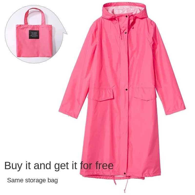 Hooded Raincoat for Men and Women Long Rainwear Suit Waterproof Poncho Coat White Coating Adult Hiking Pure Color Y250814