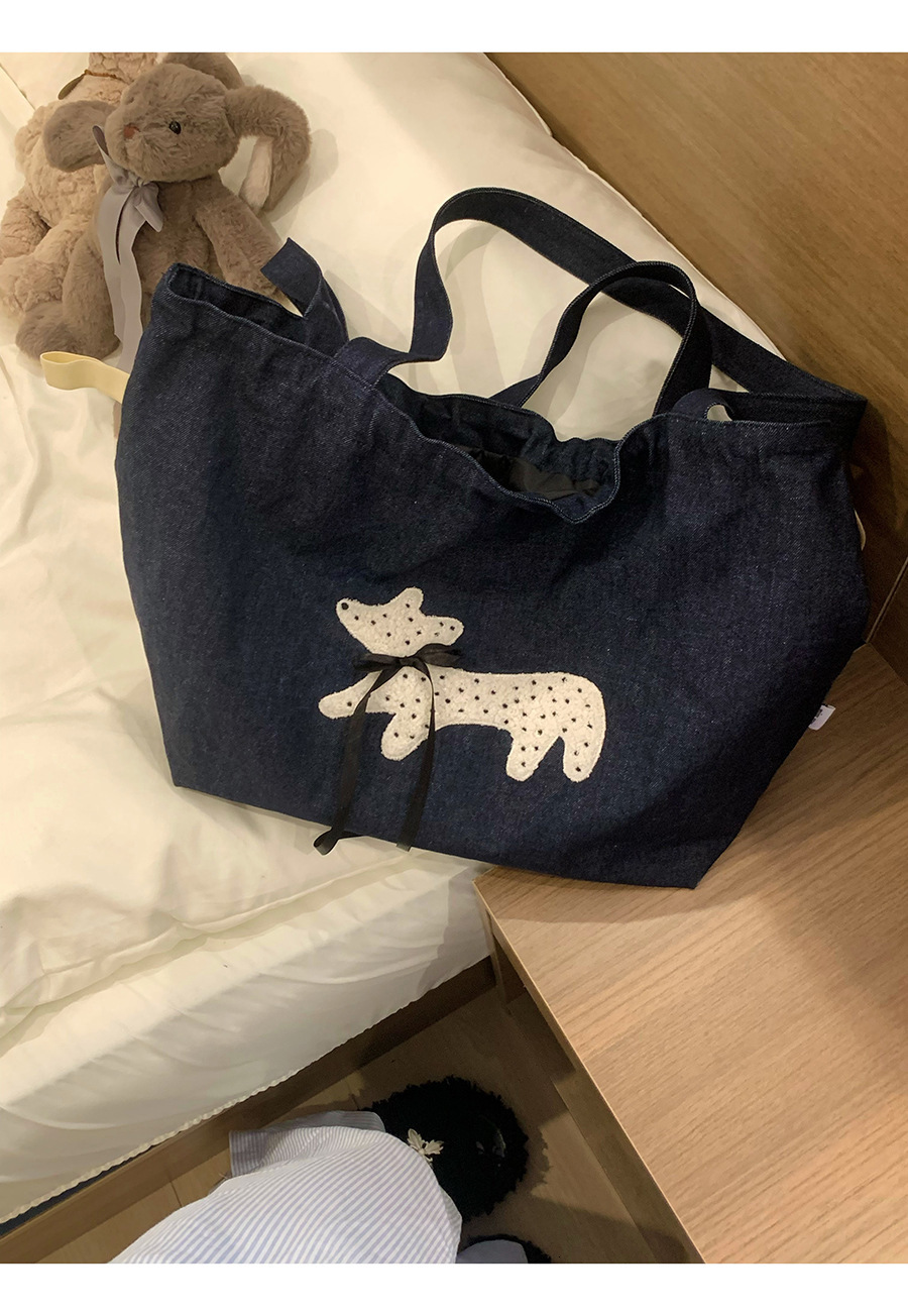 Autumn New Women's Shoulder Bag New Dyed Denim Canvas Bag Large Capacity Shoulder Bag Handbag Autumn New Designer Bag Women's Shoulder And A