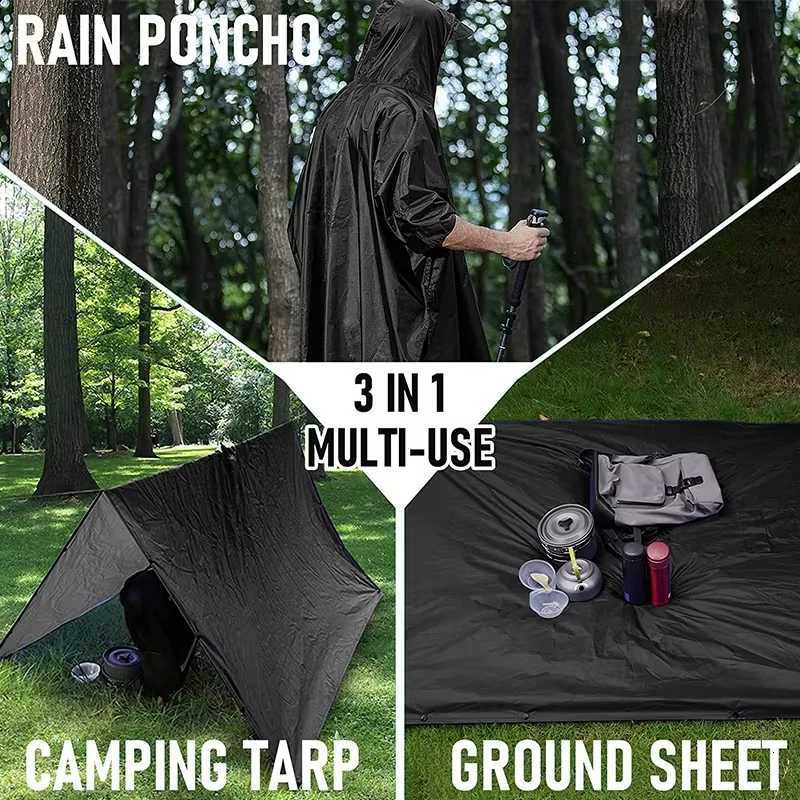 Three in one multifunctional cloak raincoat for cycling outdoor hiking fishing waterproof cloak breathable adult tac Y250814