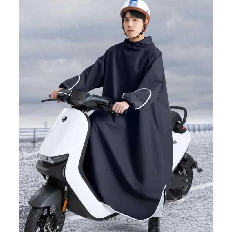 Electric Motorcycle One-piece Single-piece Raincoat Mens Women Cycling Clothing Long Full-body Rain Poncho Outdoor Rain Gear Y250814