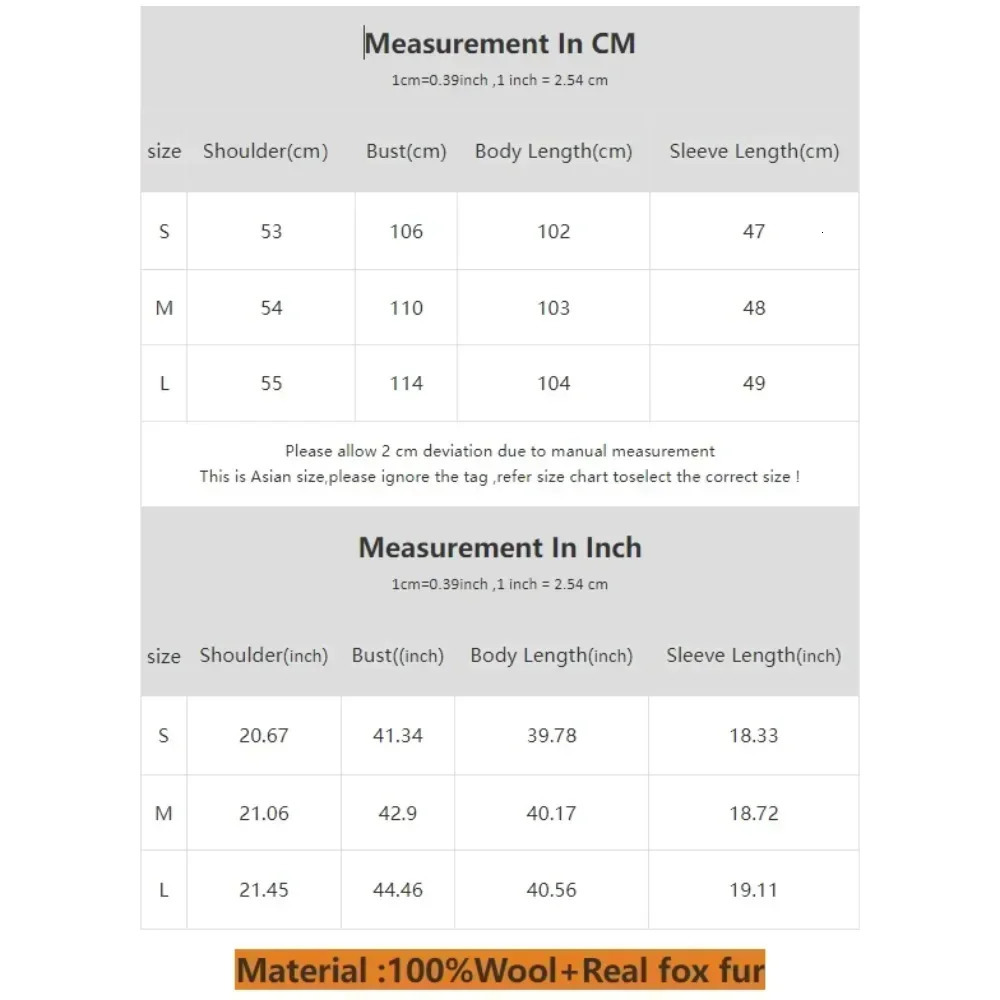 Double-sided Cashmere Coat Women Autumn Winter Fox Fur Jacket Female Wool Coat Long Fox Fur Collar Woolen Coat 250811