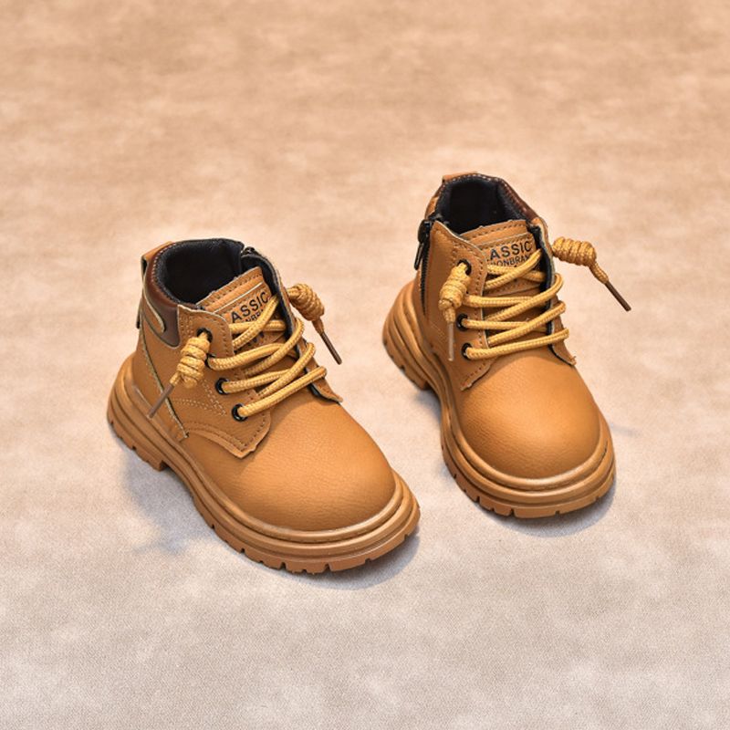 Child Shoes Short Ankle Snow Boots Kid Boots Kidsnest Boy Girl Fashion Soft PU Leather Warm Toddlers Children Boots US 5C-12.5C