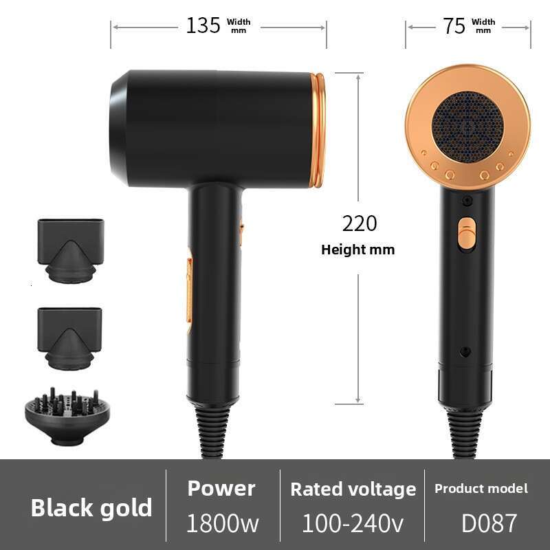 Travel-friendly Salon Home Use Blow Uk/Us Standard Negative-Ion 110V High Power Hair Dryer