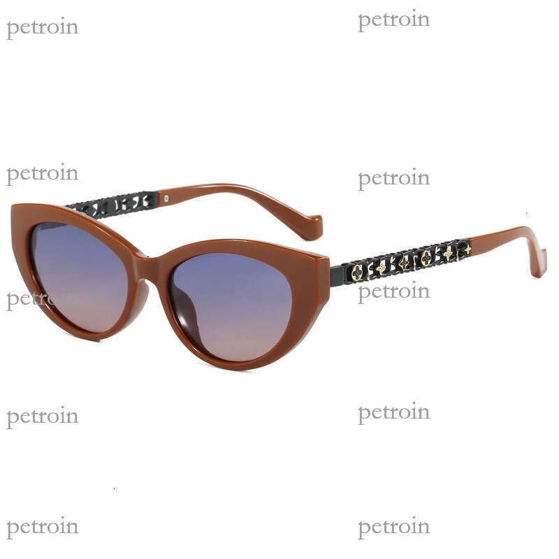 2025 New Cat Eye Polarized Personality Metal Print Women's High-end Sunglasses