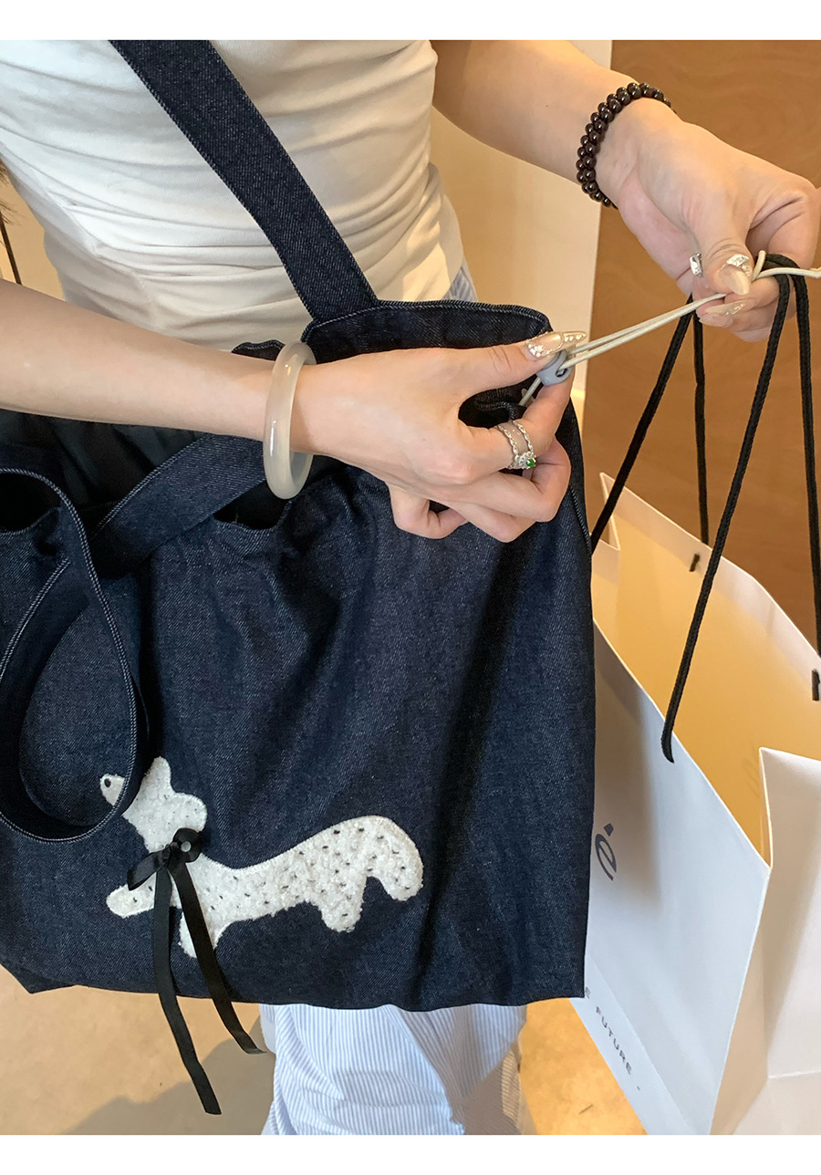 Autumn New Women's Shoulder Bag New Dyed Denim Canvas Bag Large Capacity Shoulder Bag Handbag Autumn New Designer Bag Women's Shoulder And A