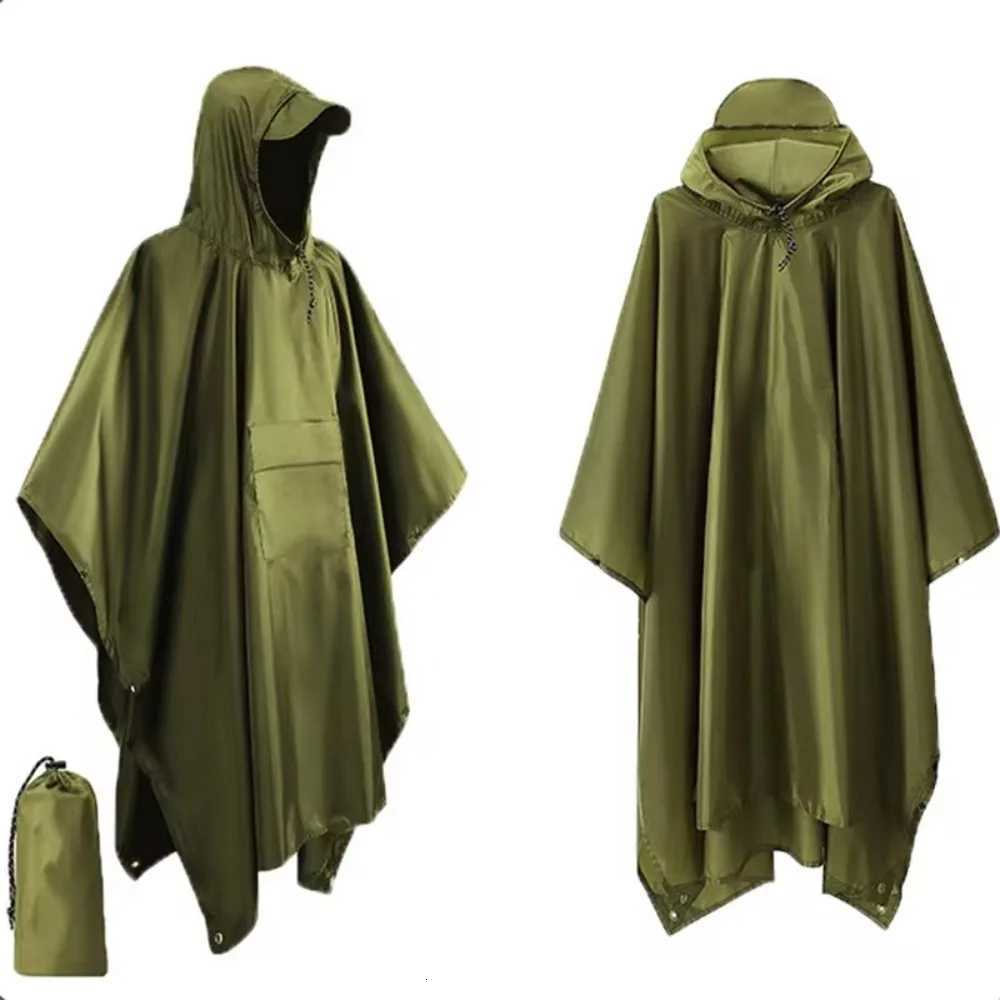New 3 in 1 Outdoor Raincoat Waterproof Multifunction Rain Cover Lightweight Large Outdoor Rainwear Hiking Travel Y250814