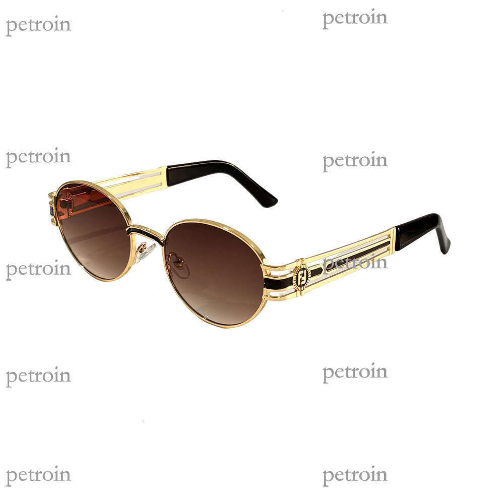 New Oval Fashion Gradient Sunglasses Men and Women Anti-UV Trendy Glasses