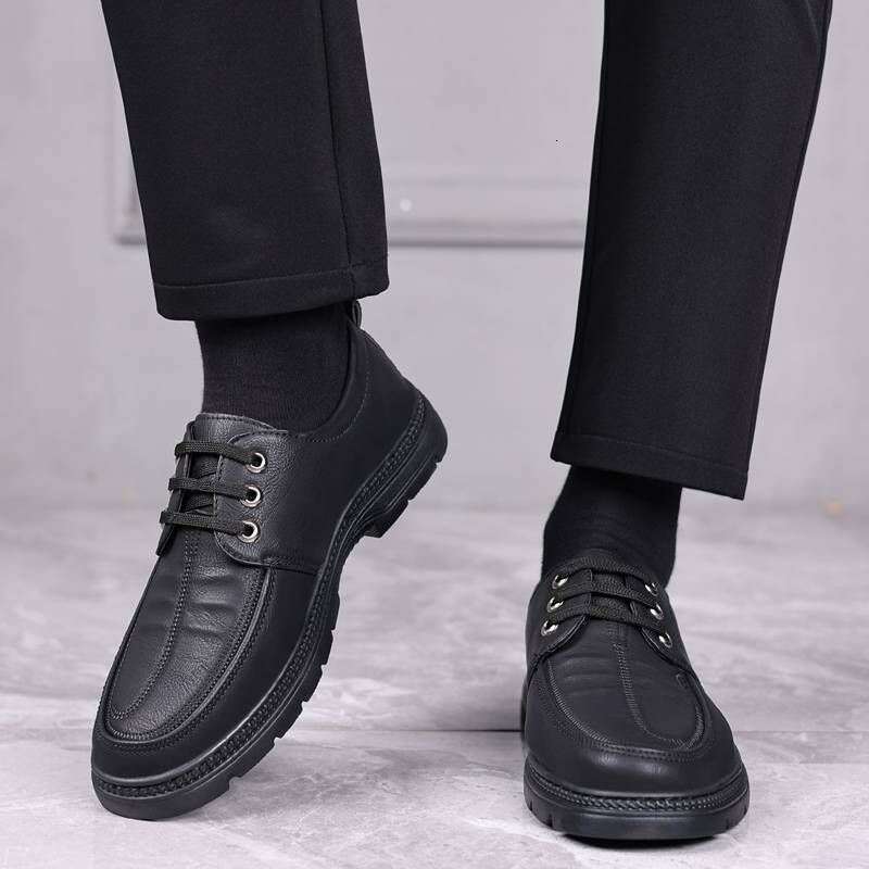 Brand Mens Casual Footwear Men Formal Business Leather High Quality Male Walking Shoes Lace Up Men's Skate Flats