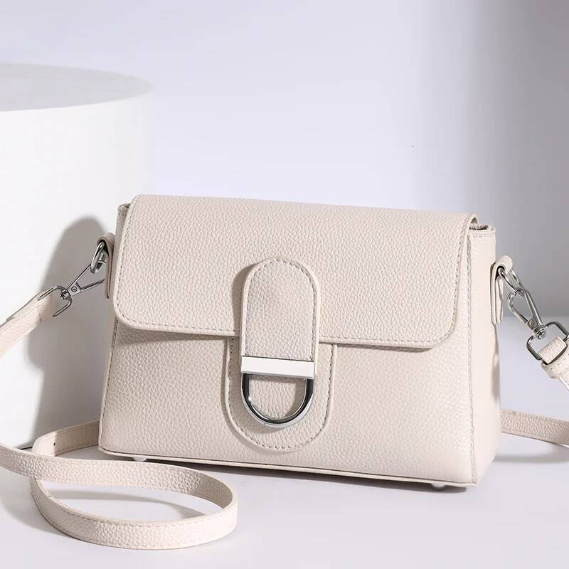 Brand Genuine Handbag Women Fashion High Quality Solid Color Cow Leather Shoulder Crossbody Bag Female Tote Bags