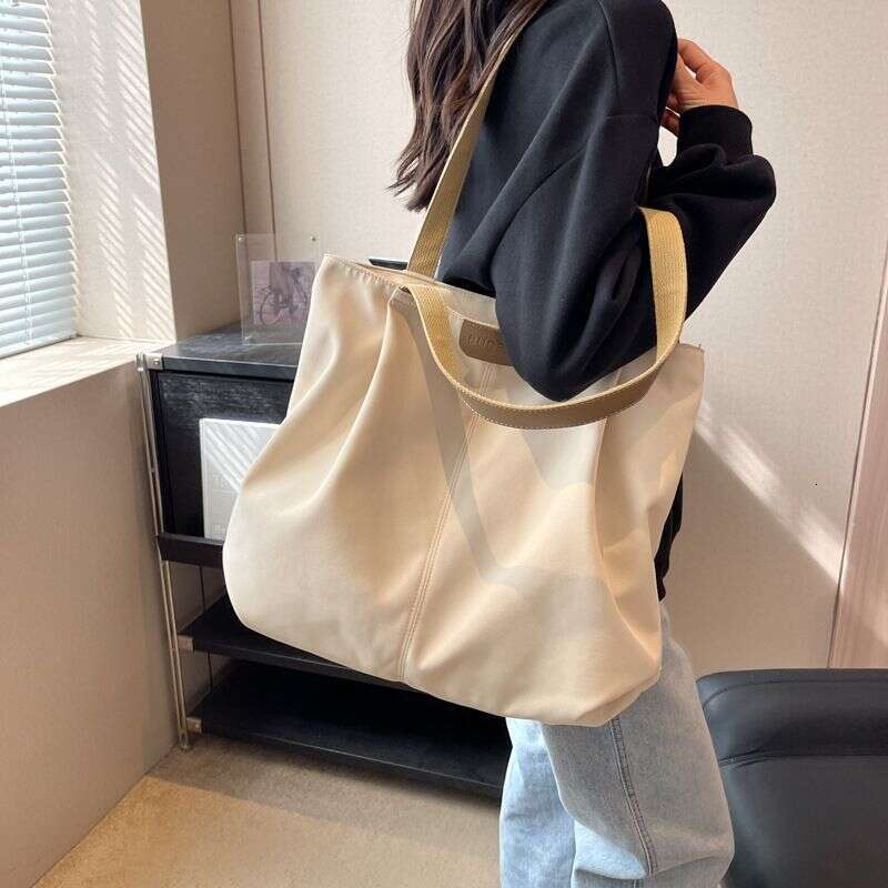 Factory Wholesale Special New Ladies Leisure Ins College Students Solid Color Simple Class Shoulder Tote Bag