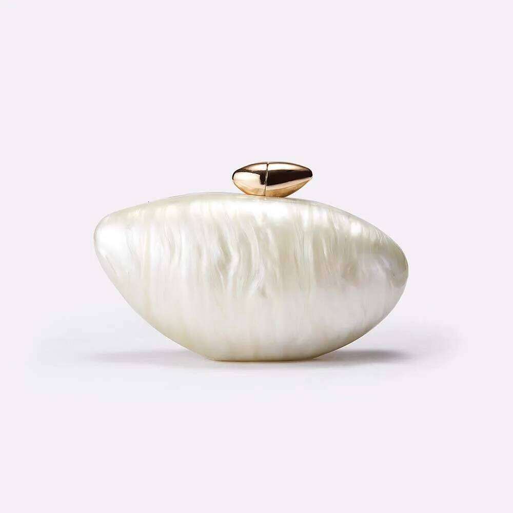 Designer bag 52 2025 New Designer Evening Women - Trendy Acrylic Clutch Purse with Chain, Elegant Ellipse Shoulder Bag for Party Wedding