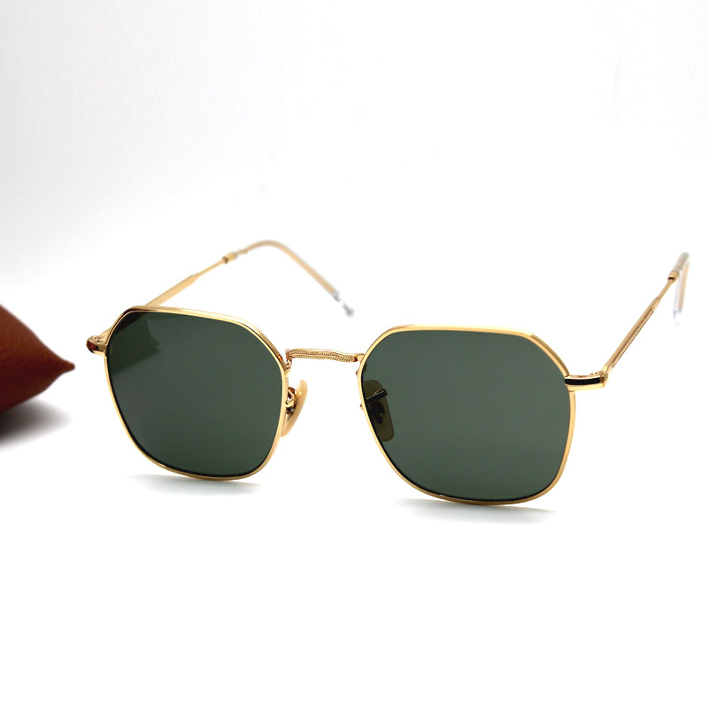 3694 Sunglasses Mens Designer Metal Gold Frames Jim Glasses Ladys Fashion Green Lens Eyewear With Box Free Shipping 53mm