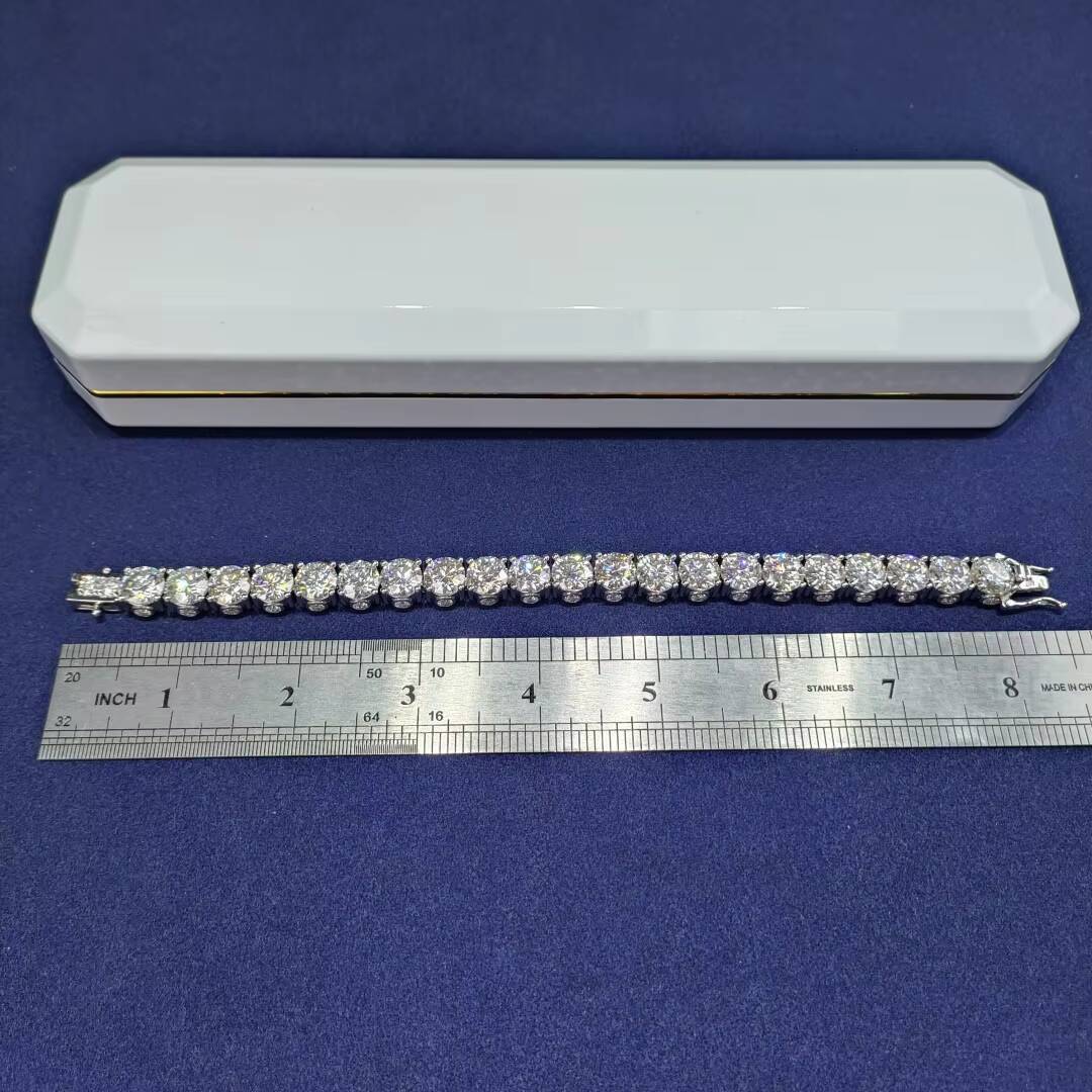 Newest Designer Sterling Silver Bracelet Wholesale Charms Fashion Jewelry Bracelets VVS Moissanite Tennis Chain