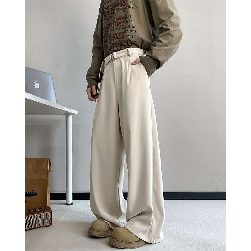 Cleanfit Scimitar Trousers Men Spring Loose High-End Casual Trendy American Style Draped Wide-Leg Pants B5