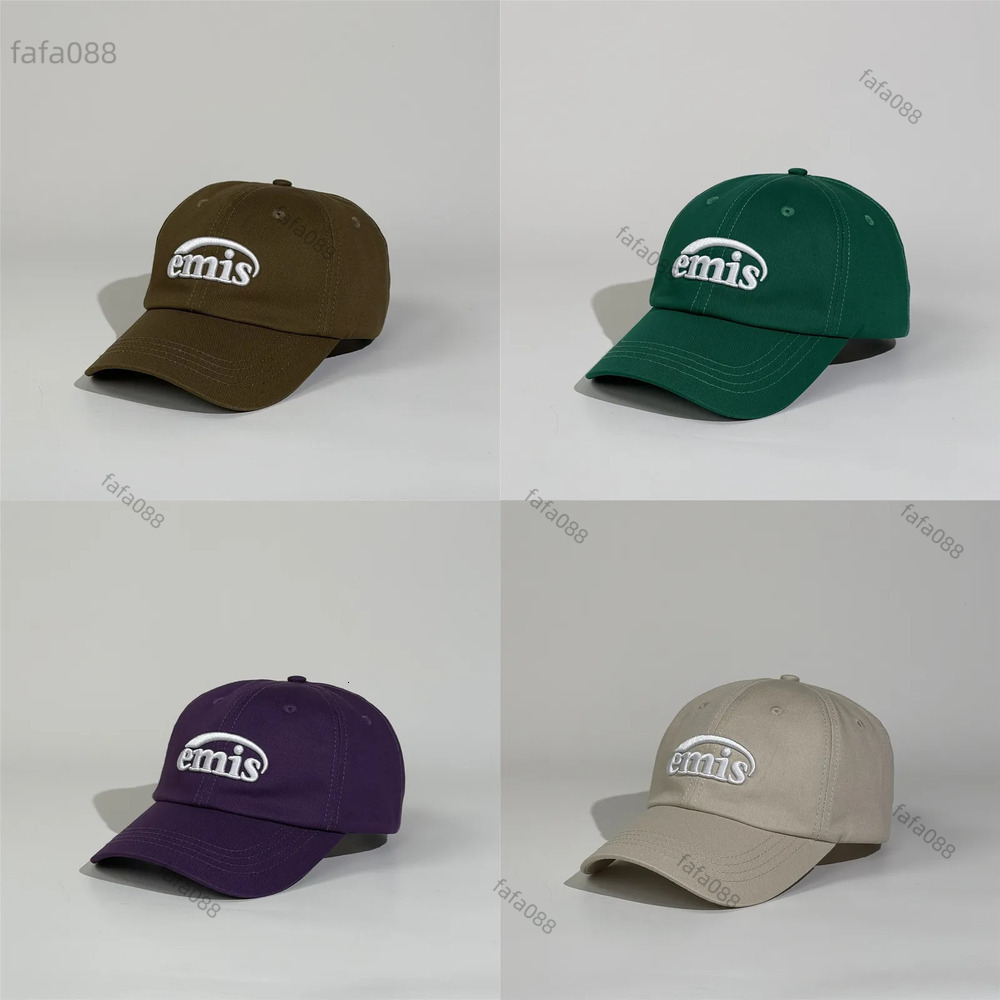 Emis Hat Beach Hat Korean Baseball Cap Green Ed Female Fashion Brand Sun Protection Hat Male Soft Top Casual Elemis Designer Caps 2a3
