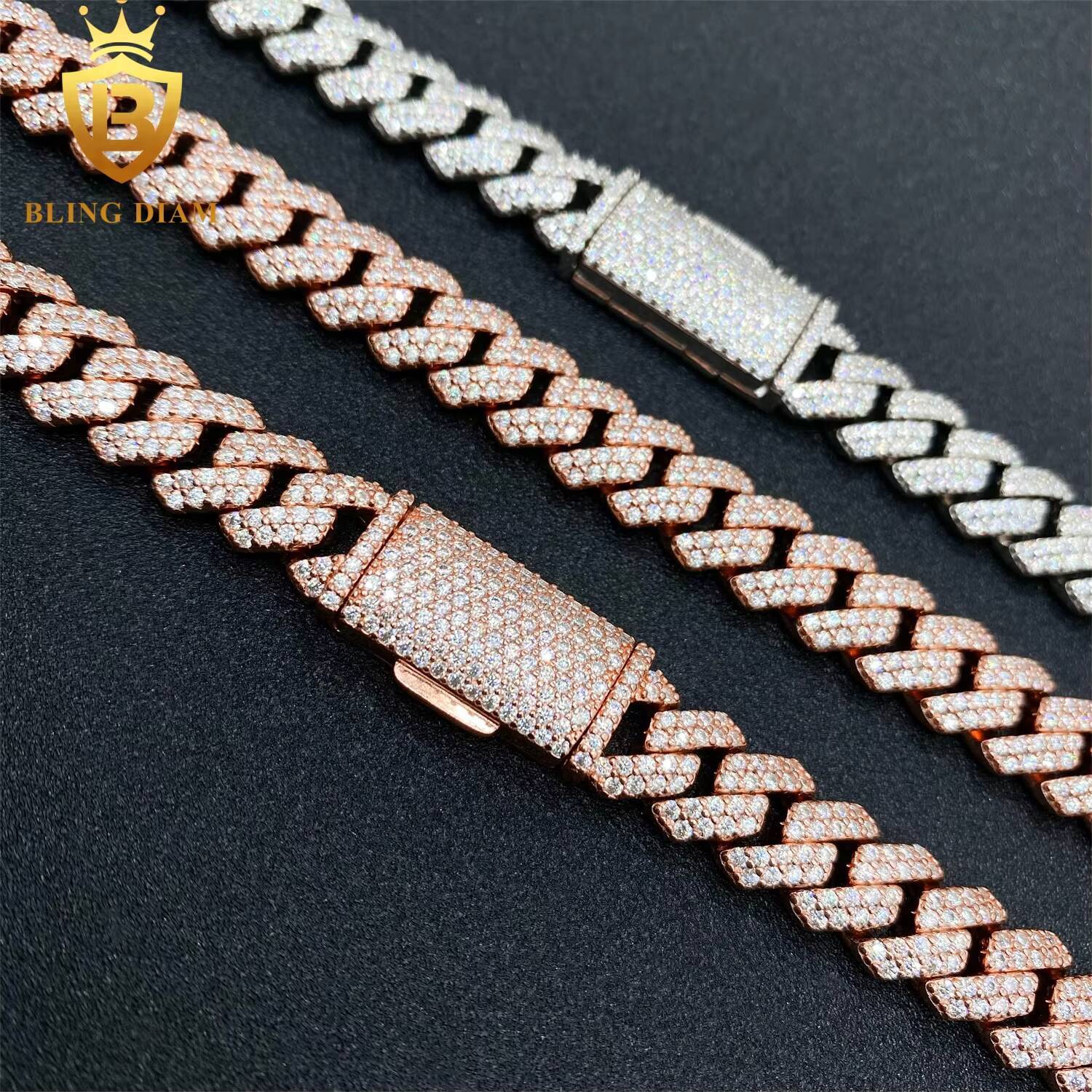 Wholesale Prices 10MM VVS Moissanite Cuban Chain Necklace on a Unique and Stylish Accessory for Men