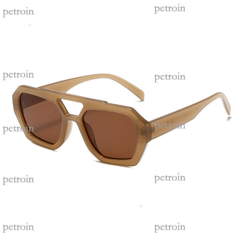 Unique Irregular Hot-Selling Double-Beam Sunglasses Fashion Square Frame Glasses for Women
