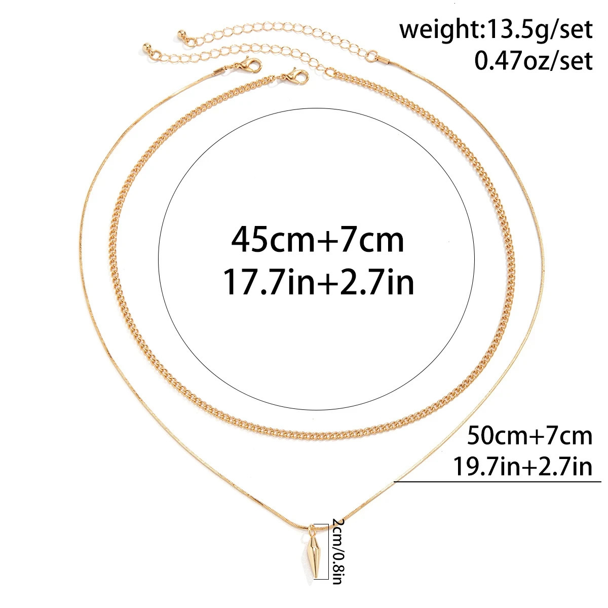KunJoe 2pcs/set Stainless Steel Metal Rivet Pendant Thin Snake Chain Necklace for Men Punk Silver Color Cuban Link Chain Choker 250812
