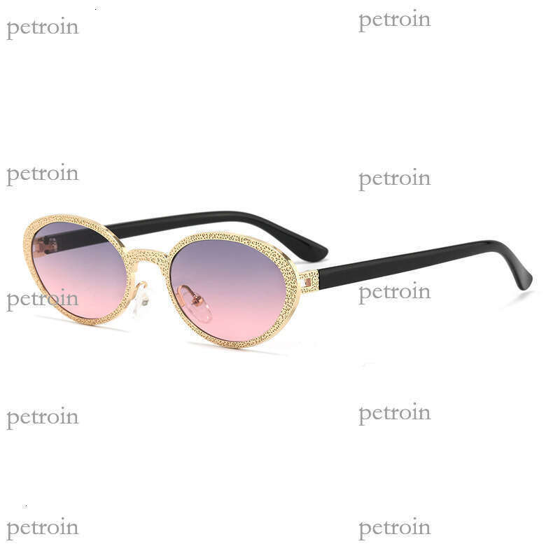 Round Metal Trendy Fashion for Men and Women, Unique Runway Style Internet Celebrity Sunglasses