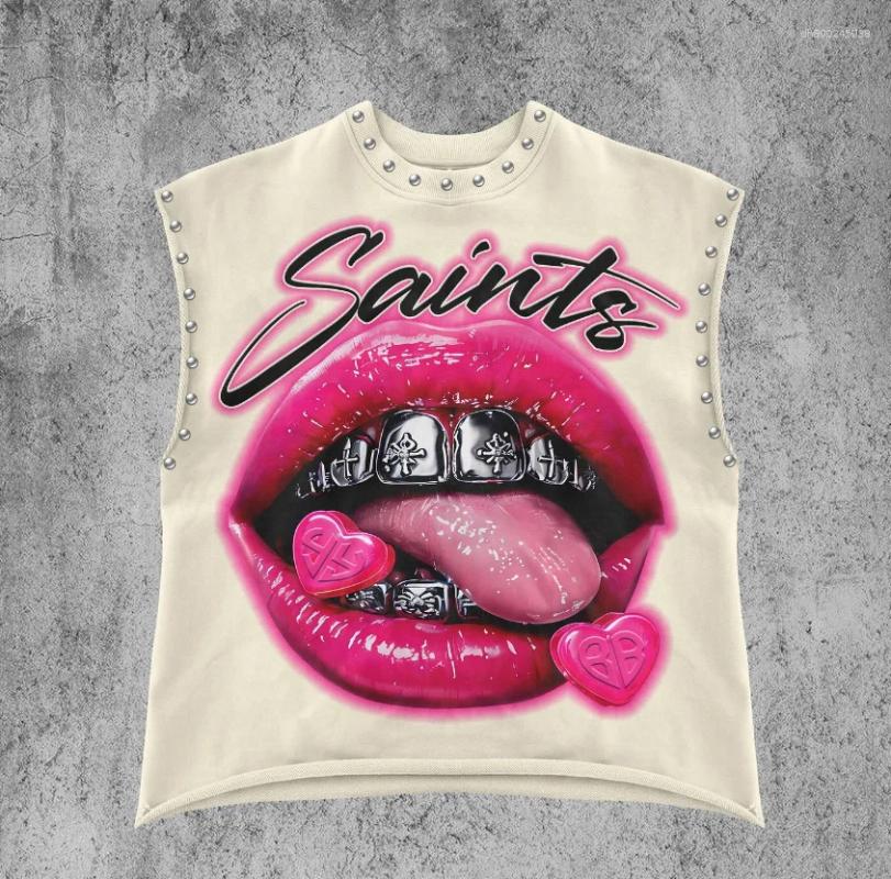 Men's T Shirts Men And Women Personality Trend Garbage Pure Cotton Sleeveless Vest Summer Street Punk Beach Style Casual Daily Basic Top