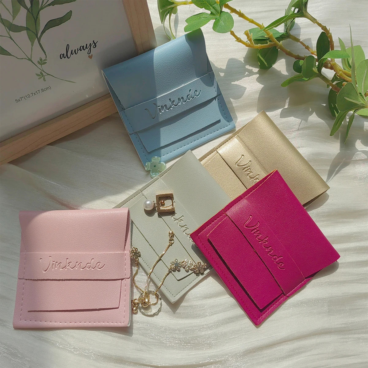 100pcs Travel Jewelry Bags Custom Fashion Ring Earring Stud Organizer Pouch Flap Pockets Storage Case for Women Girl Gift 250804