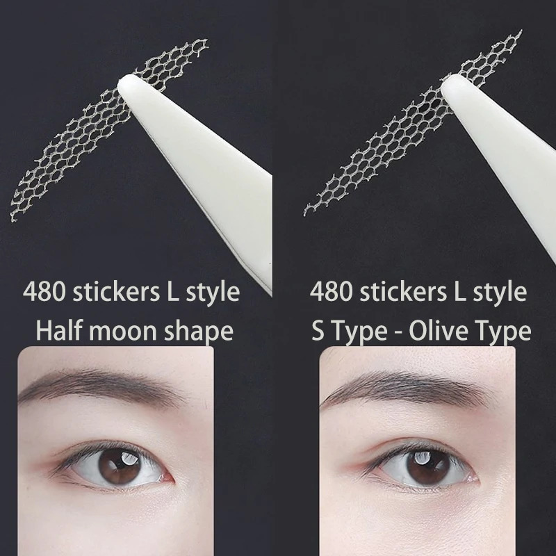240Pcs Double Fold Eyelid Tape Sticker Lace Nature Clear Beige Stripe Self-adhesive Natural Eye Makeup With Tool Pro Cosmetics 250811